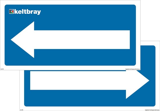 Blue Arrow Sign (Left, Right) Double Sided 600mm X 300mm