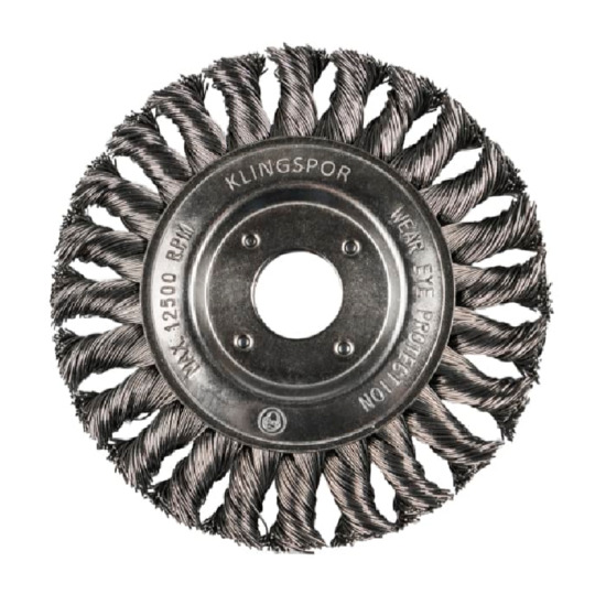 BR600Z Flat Wire Brush Wheel - Twist Knot (Klingspor)