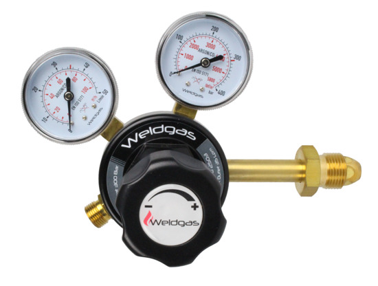 Weldgas Single Stage Two Gauge Argon Side Entry Regulator