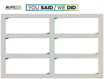 Show details for You Said, We Did 1200mm X 900mm (Dry Wipe Aluminium Framed)