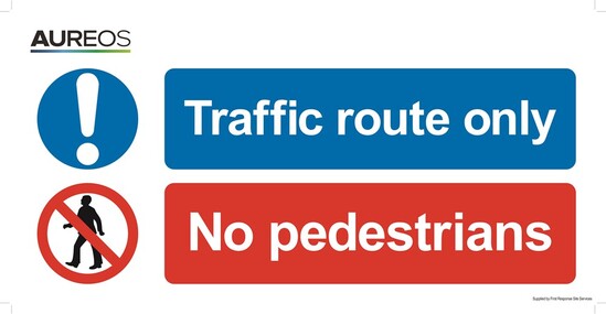 Picture of Traffic route only - No pedestrians 600mm X 300mm
