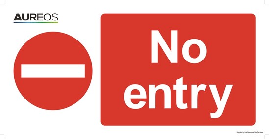 Picture of No Entry 600mm X 300mm