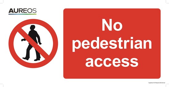 Picture of No Pedestrian Access 600mm X 300mm