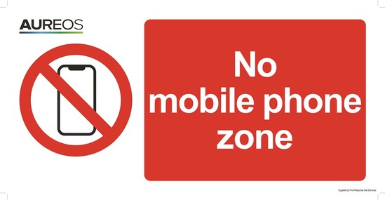 Picture of No mobile phone zone 600mm X 300mm