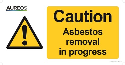 Show details for Caution - Asbestos Removal in progress 600mm X 300mm