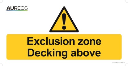 Show details for Exclusion zone - Decking above 600mm X 300mm
