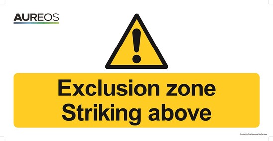 Picture of Exclusion zone - Striking above 600mm X 300mm 