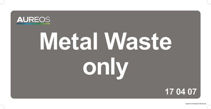 Show details for Metal Waste only - 600mm X 300mm
