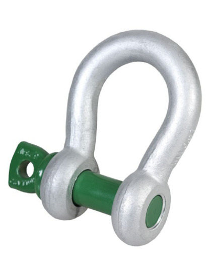 Green Pin Bow Shackle (Grade 6) c/w Screw Collar Pin